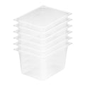 NNEAGS 200mm Clear Gastronorm GN Pan 1/2 Food Tray Storage Bundle of 6-0