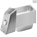 NNEAGS 12X GN Pan Full Size 1/3 GN Pan 10cm Deep Stainless Steel Tray With Lid-0