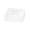 NNEAGS Clear Gastronorm 1/3 GN Lid Food Tray Top Cover Bundle of 6-0