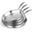 NNEAGS 4X Stainless Steel Fry Pan Frying Pan Top Grade Induction Skillet Cooking FryPan-0