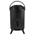 NNEAGS 14L Stainless Steel Insulated Milk Tea Barrel Hot and Cold Beverage Dispenser Container with Faucet Black-0