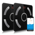 NNEAGS 2X Wireless Bluetooth Digital Body Fat Scale Bathroom Weighing Scales Health Analyzer Weight Black-0