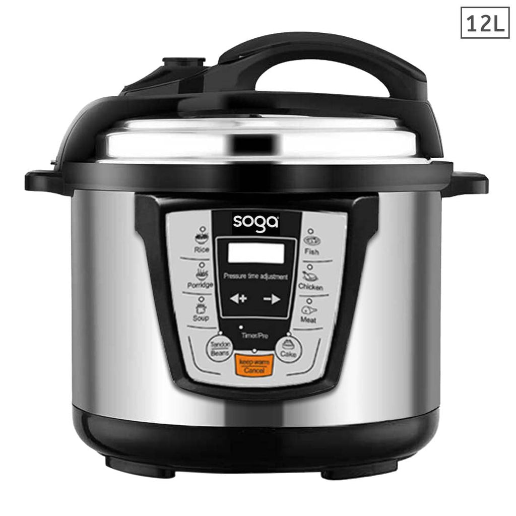 NNEAGS Electric Stainless Steel Pressure Cooker 12L 1600W Multicooker 16-0