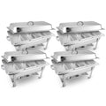 NNEAGS 4X 3L Triple Tray Stainless Steel Chafing Food Warmer Catering Dish-0