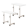 NNEAGS 2X 40x80cm White Bedside Table Movable Bedroom Desk Student Computer Table-0