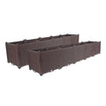 NNEAGS 2X 200cm Raised Planter Box Vegetable Herb Flower Outdoor Plastic Plants Garden Bed Deepen-0