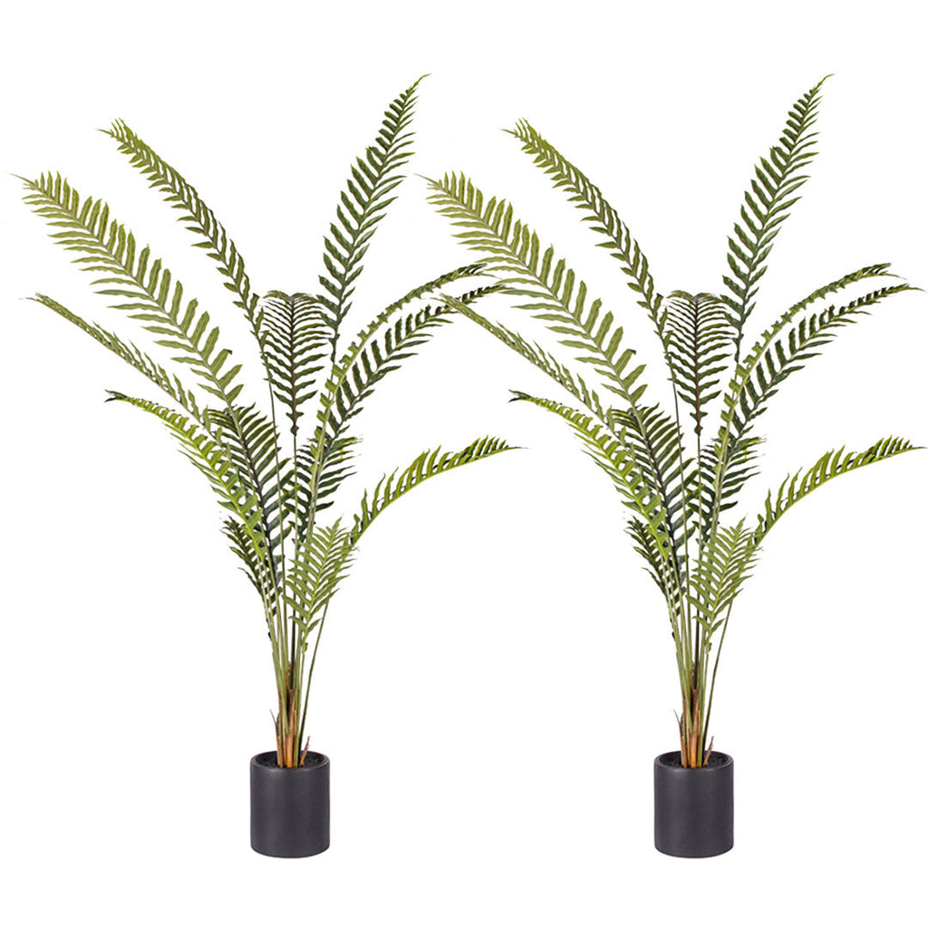 NNEAGS 2X 240cm Artificial Green Rogue Hares Foot Fern Tree Fake Tropical Indoor Plant Home Office Decor-0