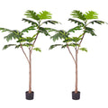 NNEAGS 2X 150cm Artificial Natural Green Split-Leaf Philodendron Tree Fake Tropical Indoor Plant Home Office Decor-0