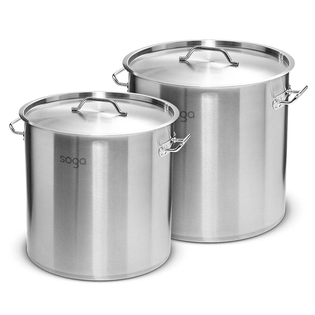 NNEAGS Stock Pot 17L 33L Top Grade Thick Stainless Steel Stockpot 18/10-0
