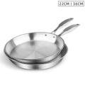 NNEAGS Stainless Steel Fry Pan 22cm 36cm Frying Pan Top Grade Induction Cooking-0