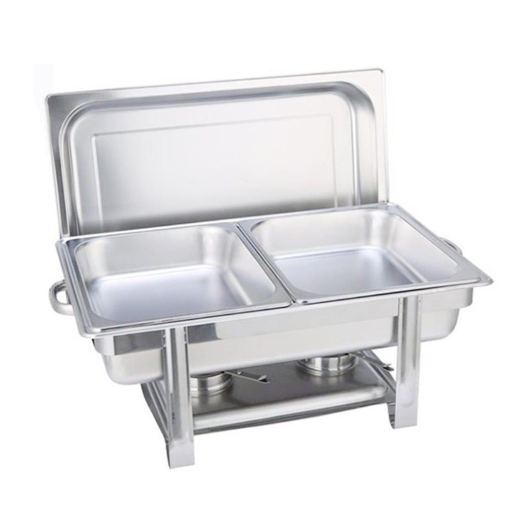 NNEAGS Double Tray Stainless Steel Chafing Catering Dish Food Warmer-0