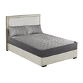 NNEAGS Grey 153cm Wide Mattress Cover Thick Quilted Stretchable Bed Spread Sheet Protector with Pillow Covers-0