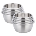 NNEAGS 2X 5Pcs Deepen Matte Stainless Steel Stackable Baking Washing Mixing Bowls Set Food Storage Basin-0
