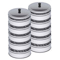 NNEAGS 2X 5 Tier Stainless Steel Steamers With Lid Work inside of Basket Pot Steamers 22cm-0