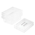 NNEAGS 150mm Clear Gastronorm GN Pan 1/2 Food Tray Storage Bundle of 4 with Lid-0
