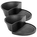 NNEAGS 2X 2 in 1 Cast Iron Ribbed Fry Pan Skillet Griddle BBQ and Steamboat Hot Pot-0