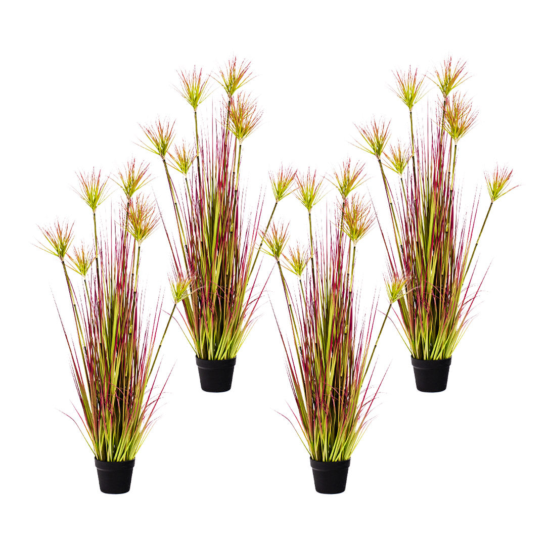 NNEAGS 4X 120cm Green Artificial Indoor Potted Papyrus Plant Tree Fake Simulation Decorative-0