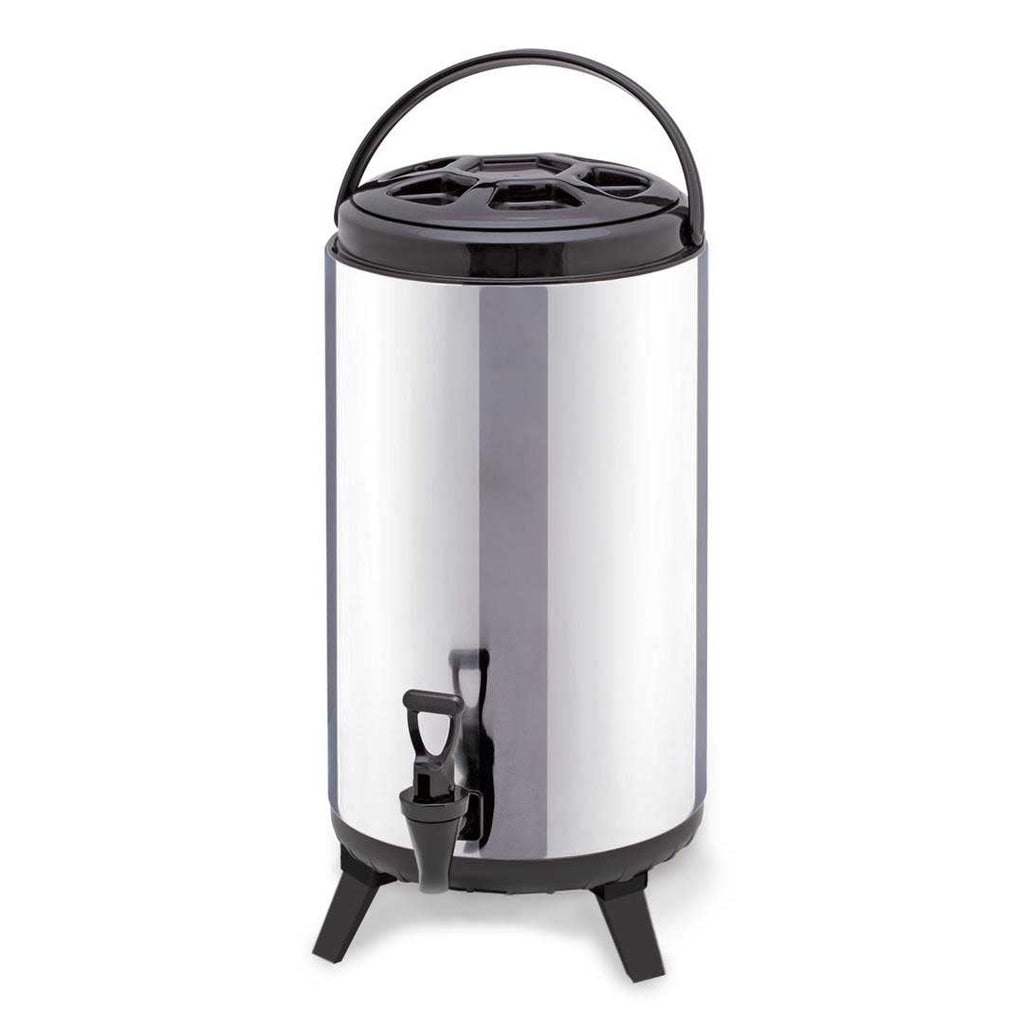 NNEAGS 16L Portable Insulated Cold/Heat Coffee Tea Beer Barrel Brew Pot With Dispenser-0