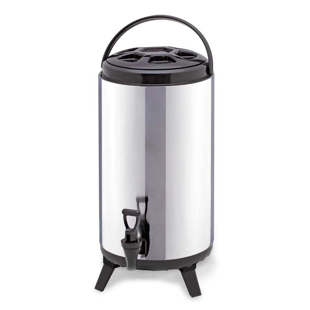 NNEAGS 16L Portable Insulated Cold/Heat Coffee Tea Beer Barrel Brew Pot With Dispenser-0