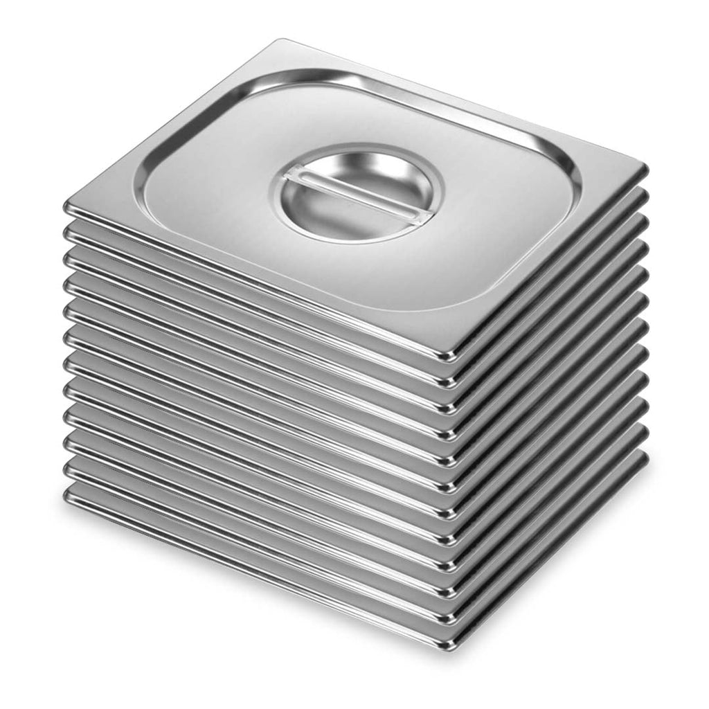 NNEAGS 12X GN Pan Lid Full Size 1/2 Stainless Steel Tray Top Cover-0