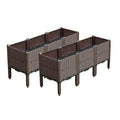 NNEAGS 2X 120cm Raised Planter Box Vegetable Herb Flower Outdoor Plastic Plants Garden Bed with Legs Deepen-0