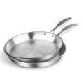 NNEAGS Stainless Steel Fry Pan 28cm 34cm Frying Pan Top Grade Skillet Induction Cooking FryPan-0