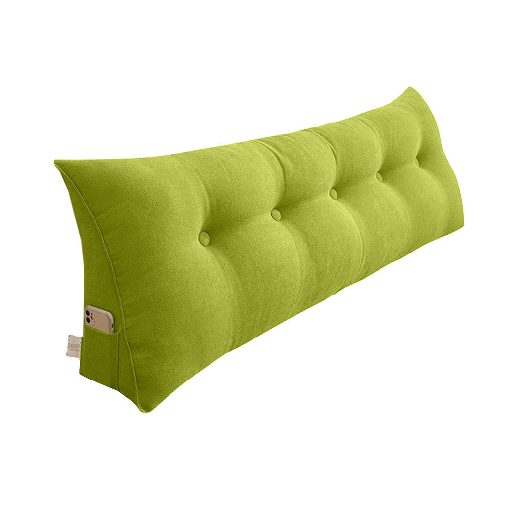 NNEAGS 150cm Green Triangular Wedge Bed Pillow Headboard Backrest Bedside Tatami Cushion Home Decor-0