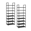 NNEAGS 2X 8 Tier Shoe Storage Shelf Space-Saving Caddy Rack Organiser with Handle-0