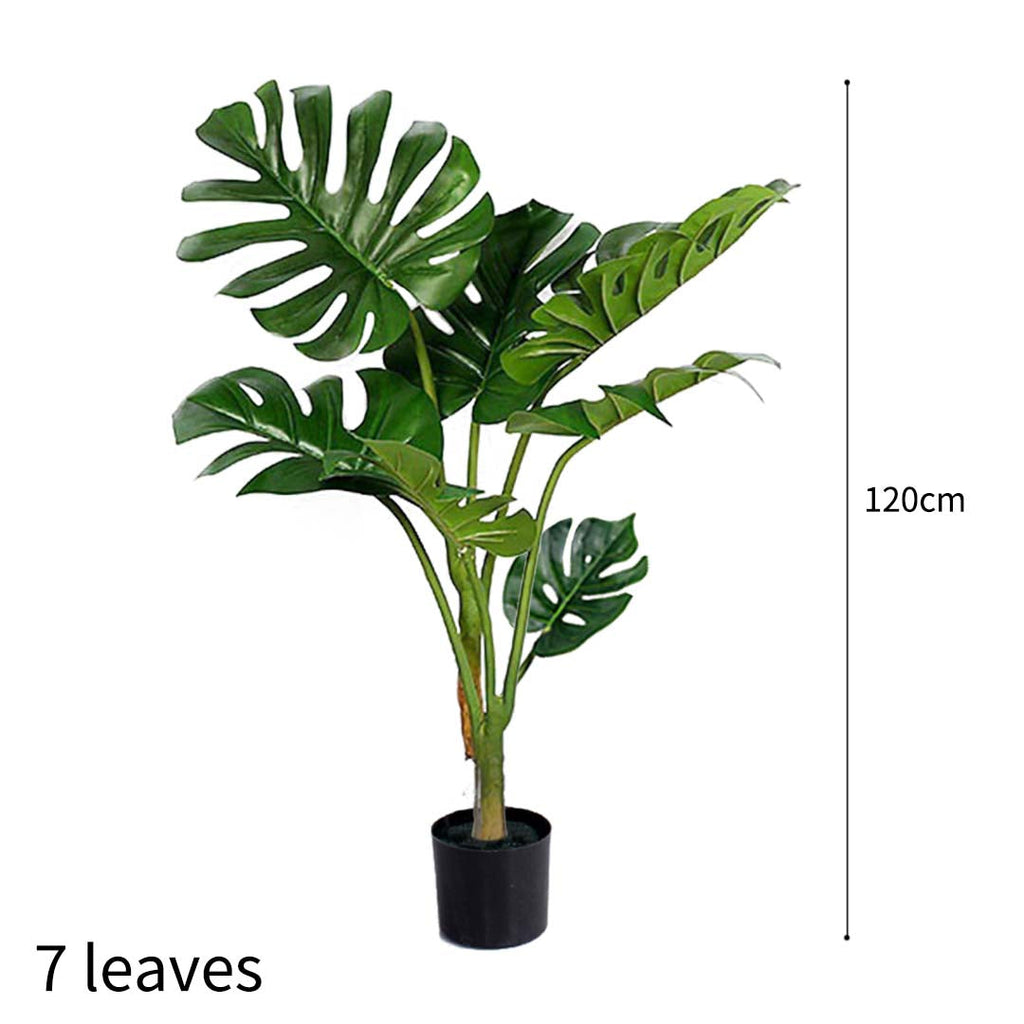 NNEAGS 4X 120cm Artificial Green Indoor Turtle Back Fake Decoration Tree Flower Pot Plant-1