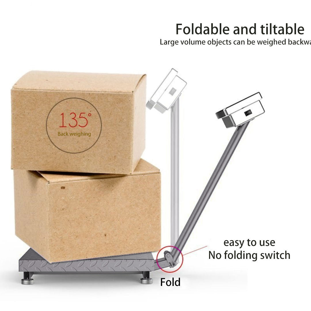 NNEAGS 2X 300kg Electronic Digital Platform Scale Computing Shop Postal Weight Black-1