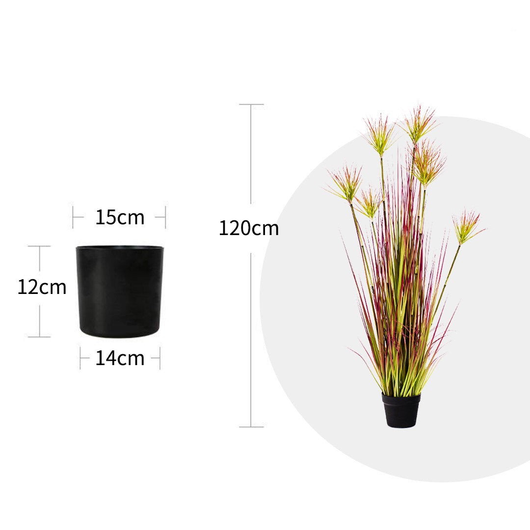 NNEAGS 4X 120cm Green Artificial Indoor Potted Papyrus Plant Tree Fake Simulation Decorative-1