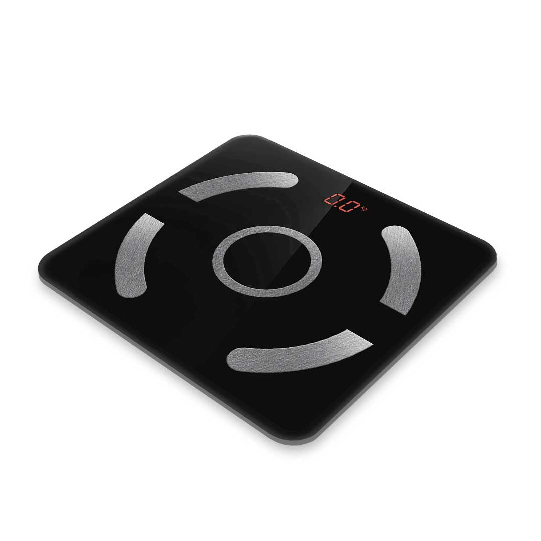 NNEAGS 2X Wireless Bluetooth Digital Body Fat Scale Bathroom Weighing Scales Health Analyzer Weight Black-1