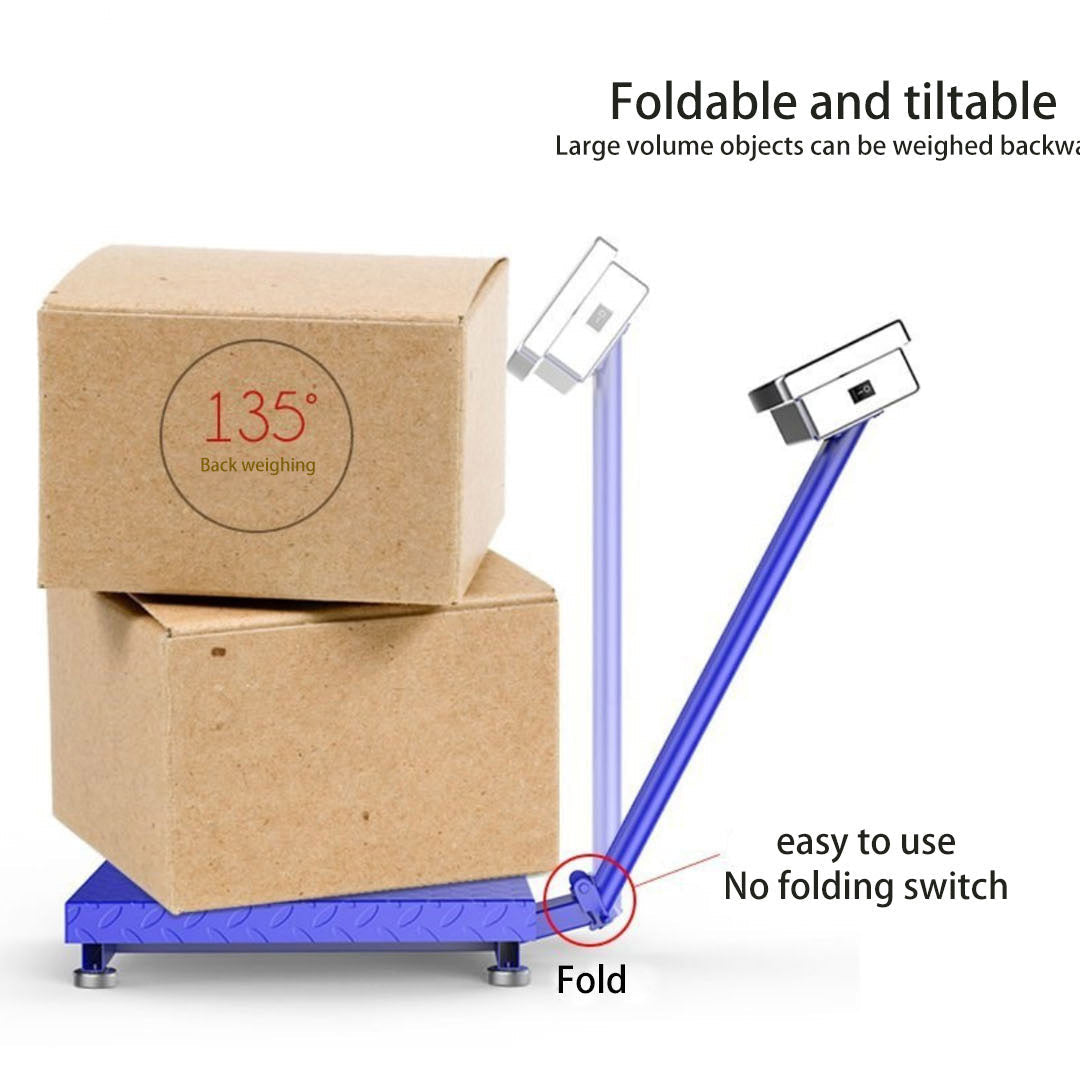 NNEAGS 4X 150kg Electronic Digital Platform Scale Computing Shop Postal Weight Blue-1
