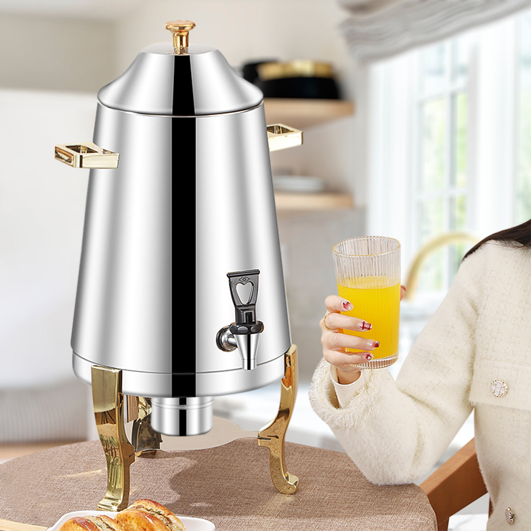 NNEAGS Stainless Steel Dispenser Beverage Juicer Commercial Buffet Drink Container Jug with Side Handles-1