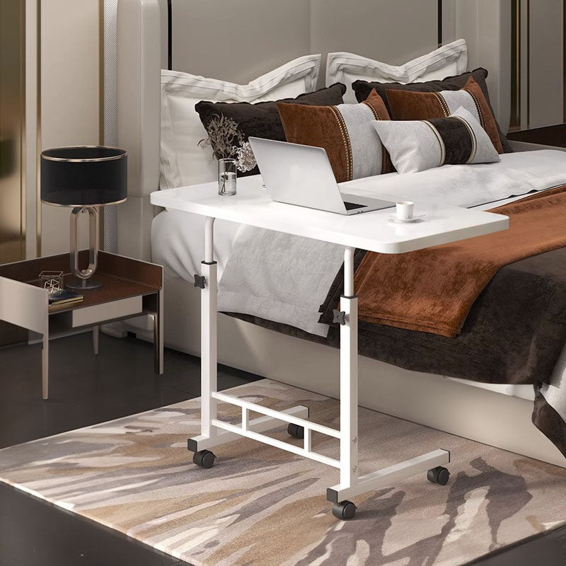 NNEAGS 2X 40x80cm White Bedside Table Movable Bedroom Desk Student Computer Table-1