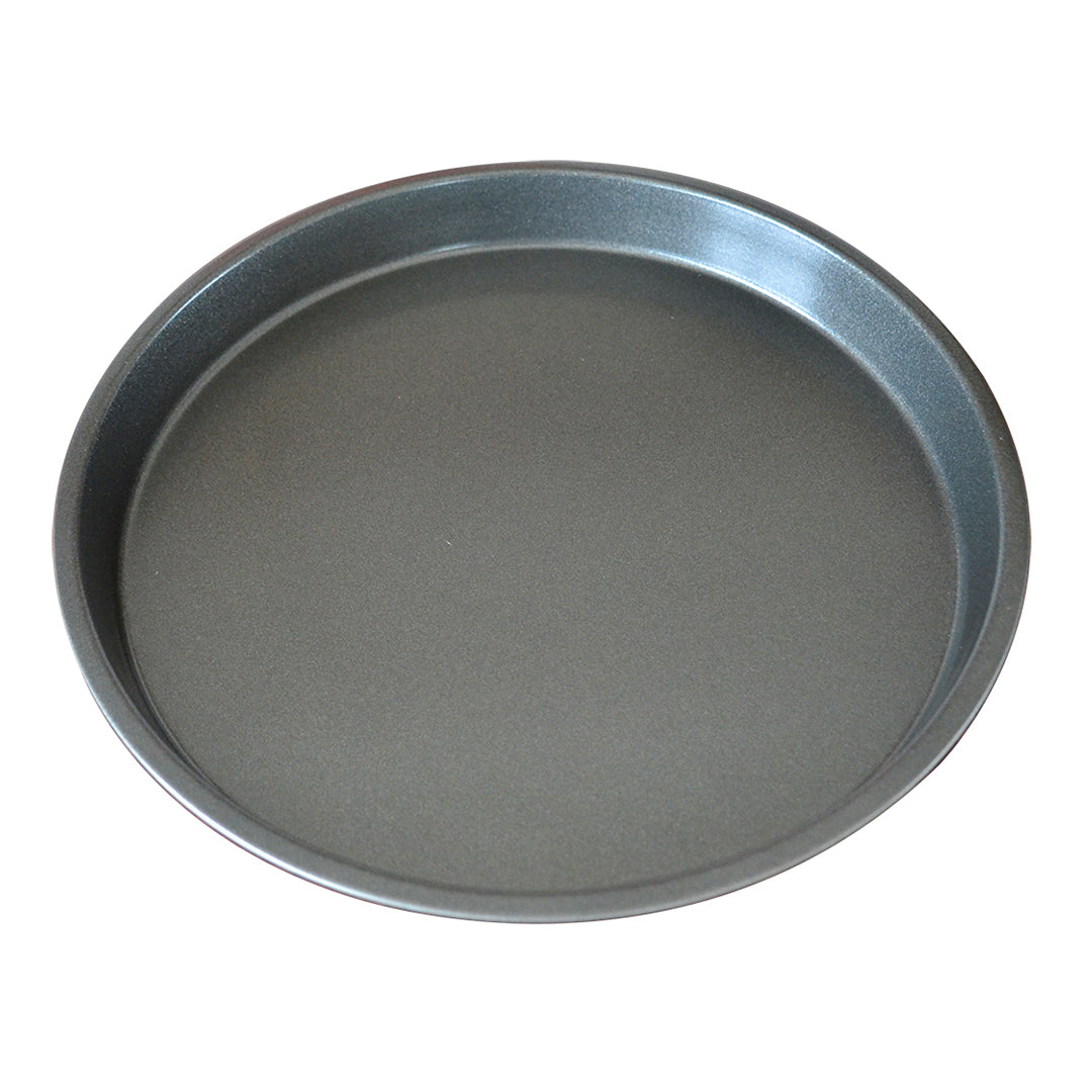 NNEAGS 6X 10-inch Round Black Steel Non-stick Pizza Tray Oven Baking Plate Pan-1