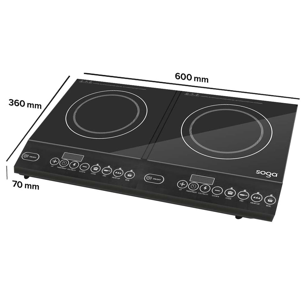 NNEAGS Cooktop Portable Induction LED Electric Double Duo Hot Plate Burners Cooktop Stove-1