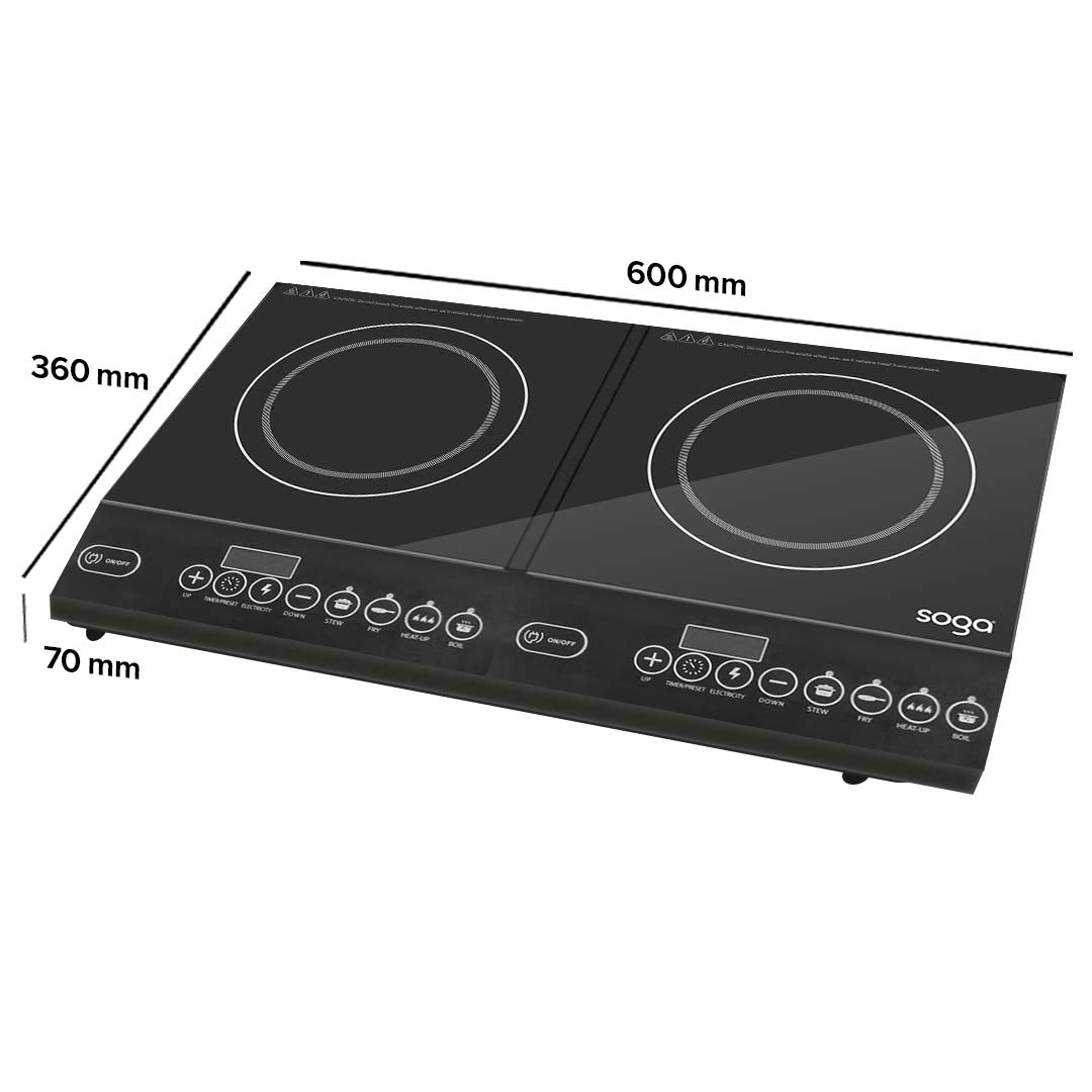NNEAGS Cooktop Portable Induction LED Electric Double Duo Hot Plate Burners Cooktop Stove-1
