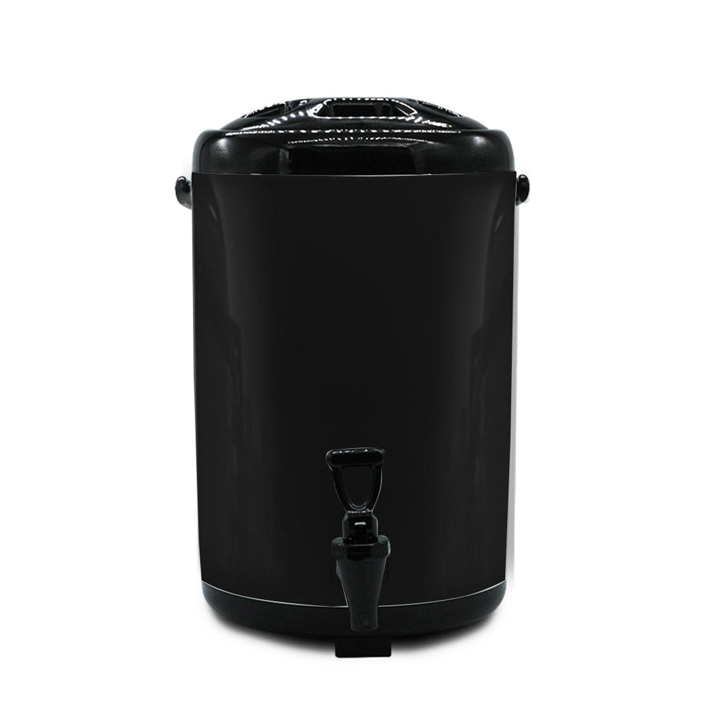 NNEAGS 14L Stainless Steel Insulated Milk Tea Barrel Hot and Cold Beverage Dispenser Container with Faucet Black-2