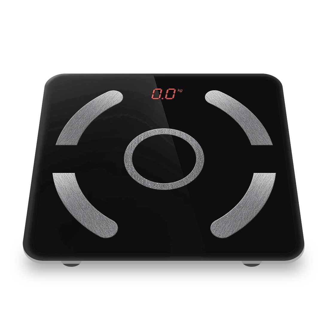 NNEAGS 2X Wireless Bluetooth Digital Body Fat Scale Bathroom Weighing Scales Health Analyzer Weight Black-2