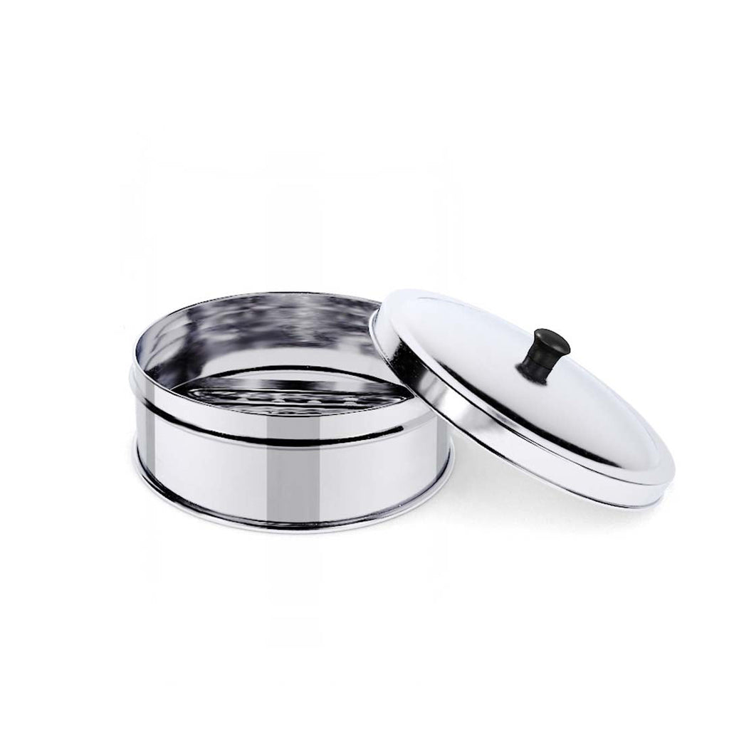 NNEAGS 2X 5 Tier Stainless Steel Steamers With Lid Work inside of Basket Pot Steamers 22cm-2