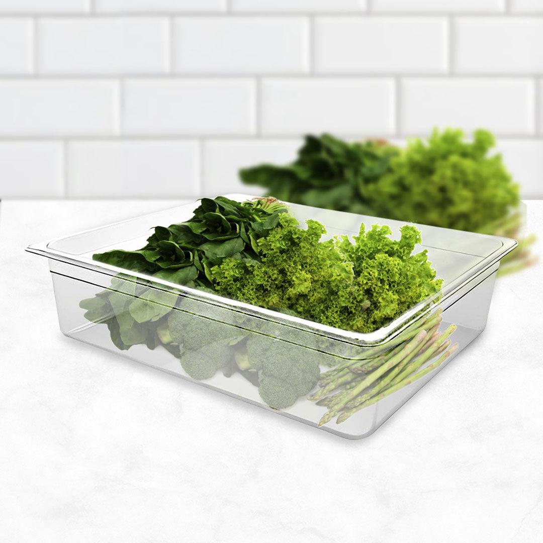 NNEAGS 150mm Clear Gastronorm GN Pan 1/1 Food Tray Storage Bundle of 4-2