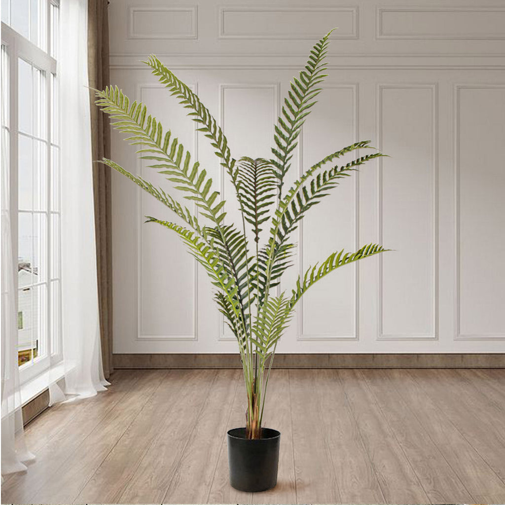 NNEAGS 2X 240cm Artificial Green Rogue Hares Foot Fern Tree Fake Tropical Indoor Plant Home Office Decor-2
