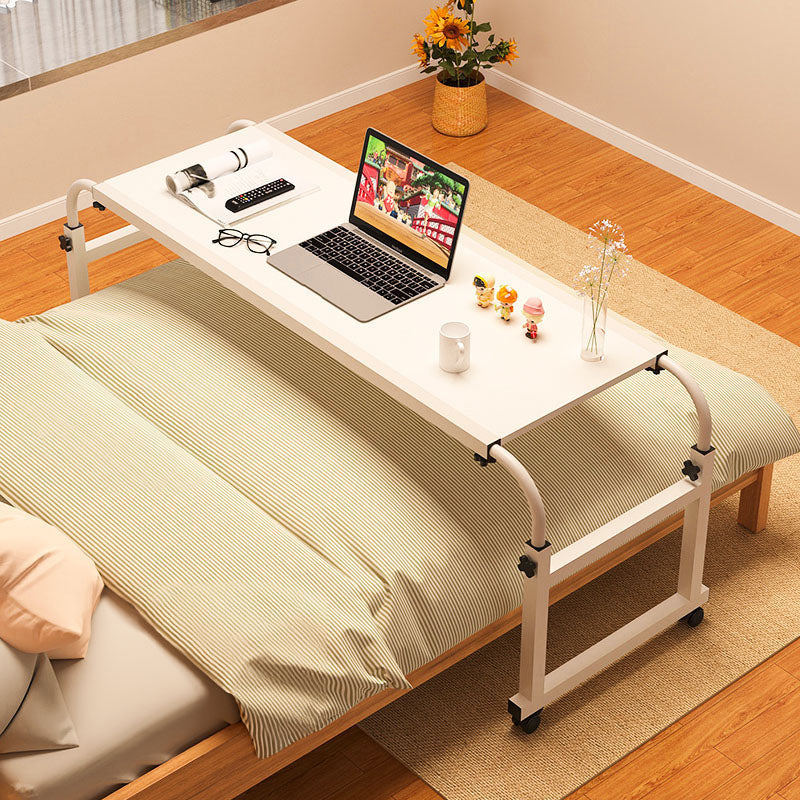 NNEAGS 2X 120x45cm White Cross Bed Movable Desk Table w/ Adjustable Length & Height-2