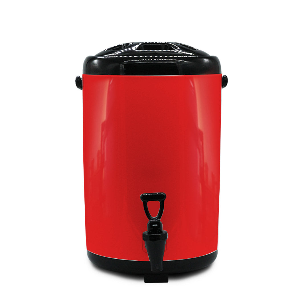 NNEAGS 4X 18L Stainless Steel Insulated Milk Tea Barrel Hot and Cold Beverage Dispenser Container with Faucet Red-2