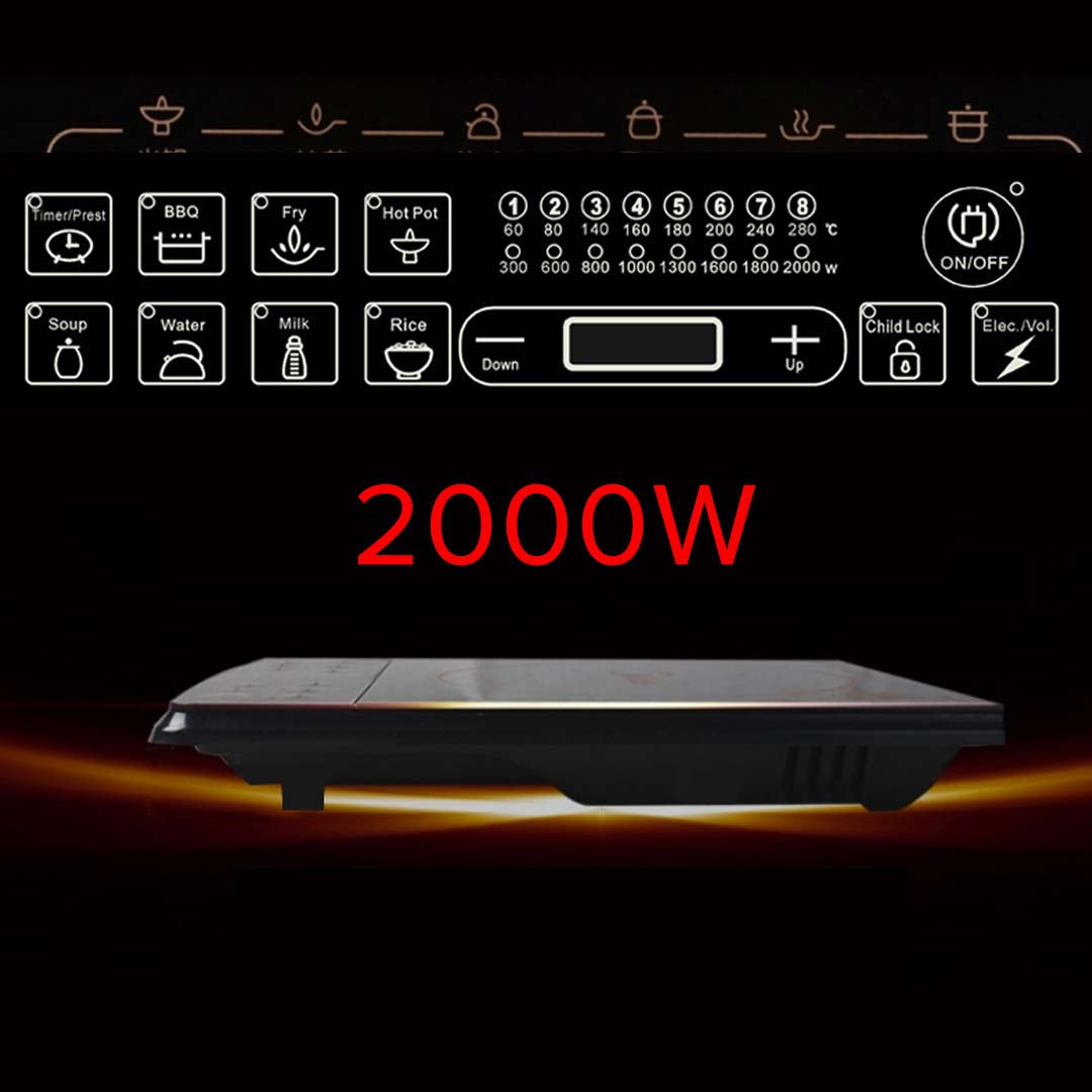 NNEAGS Cooktop Electric Smart Induction Cook Top Portable Kitchen Cooker Cookware-2
