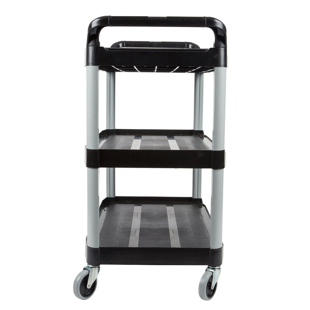NNEAGS 3 Tier Food Trolley Food Waste Cart With Two Bins Storage Kitchen Black Large-2