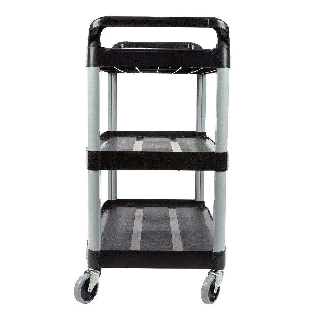 NNEAGS 3 Tier Food Trolley Food Waste Cart With Two Bins Storage Kitchen Black Large-2
