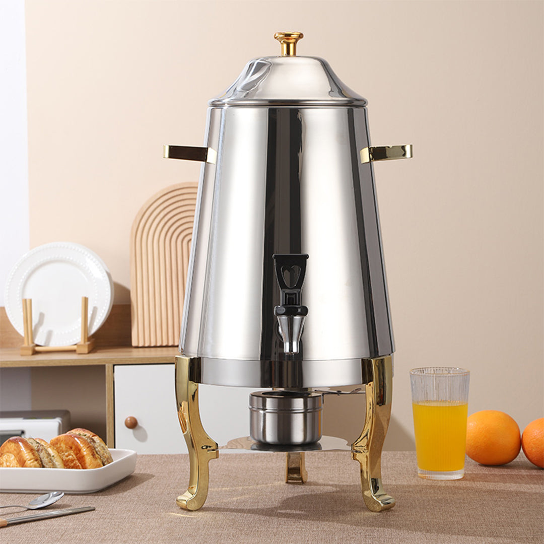 NNEAGS Stainless Steel Dispenser Beverage Juicer Commercial Buffet Drink Container Jug with Side Handles-2