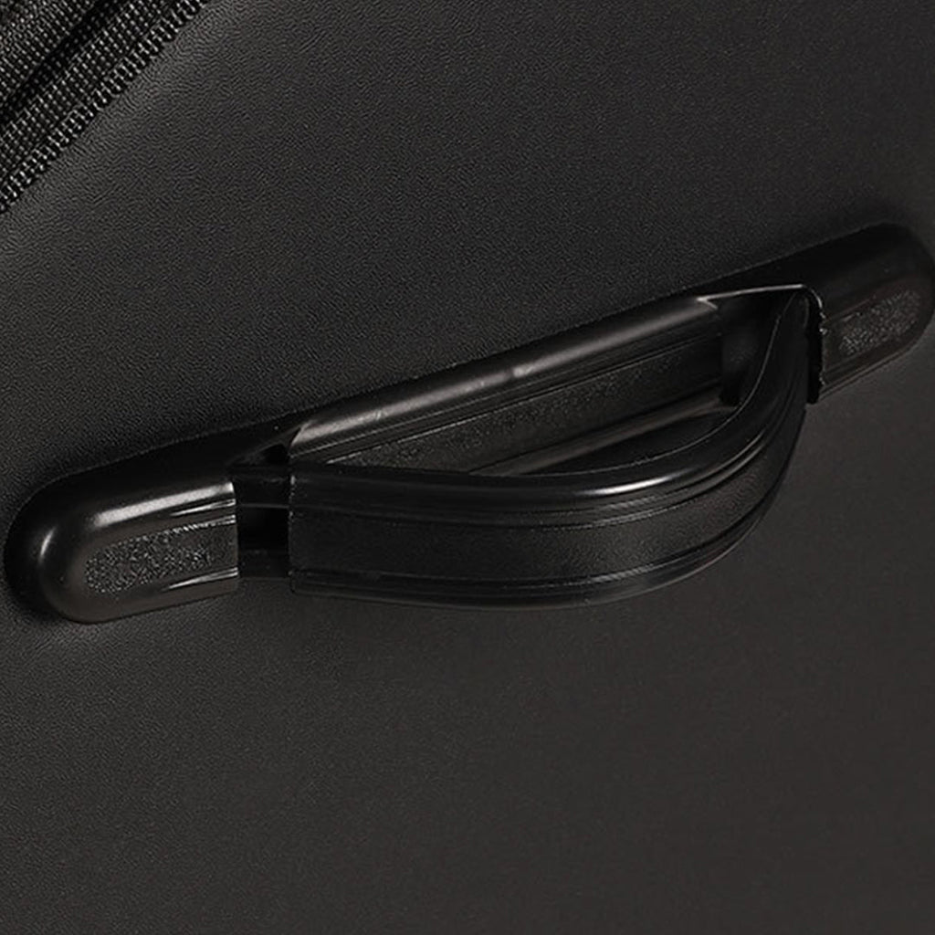 NNEAGS 2X 60cm Leather Car Boot Collapsible Foldable Trunk Cargo Organizer Portable Storage Box with Lock Black-3